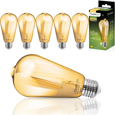 Lumiled 6x LED žiarovka E27 ST64 6W 50W 660lm 2200K Teplá biela 360°