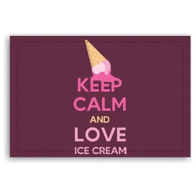 Fotoobraz 90x60 cm střední Keep calm and love ice cream