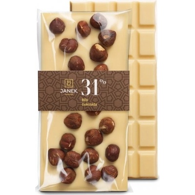 Čokoládovna Janek Bílá s lískovými ořechy 105 g