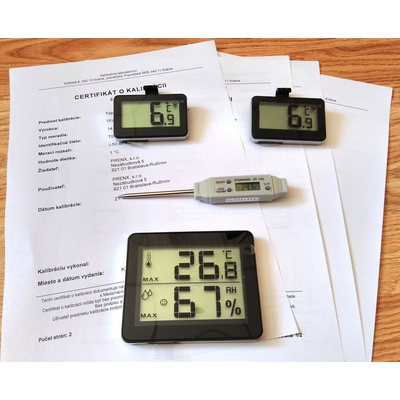 HACCP sada kalibrovaných digitálnych teplomerov Prevedenie sady: Sada 1