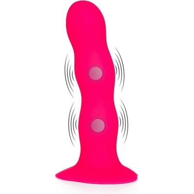 BOOM dildo se dvěma aktivními kuličkami růžové