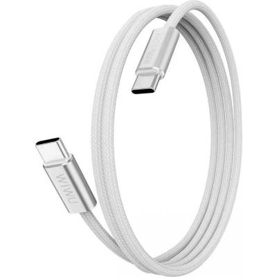 WiWU Wi-C101 USB-C / USB-C 240W Essen nylonový oplet 1.5m bílý