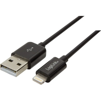 LogiLink Кабел Logilink USB Lightning конектор, черен, 0, 18 м