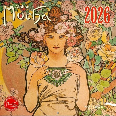 Poznámkový Alfons Mucha nástěnný 2026