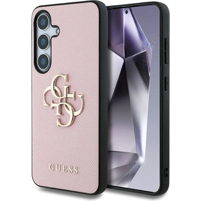 GUESS Калъф Guess Grained Big 4G Logo Small Classic Logo за Samsung Galaxy S25 розов (3666339449193)