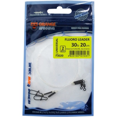 Life Orange fluorocarbonové lanko 30 cm 13,6 kg 2ks