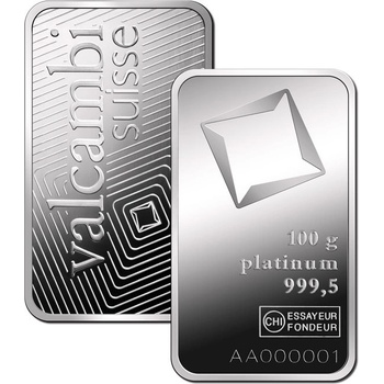 Valcambi platinový slitek 100 g