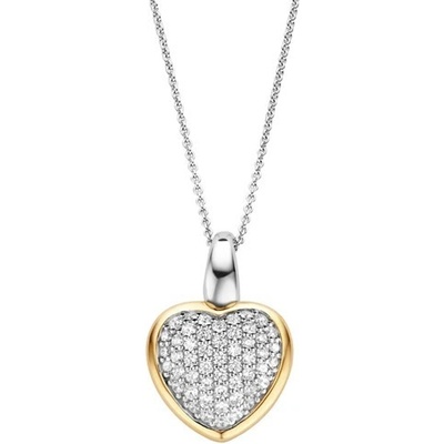 Ti Sento Zlacemý přívěsek s řetízkem srdce 6801ZY