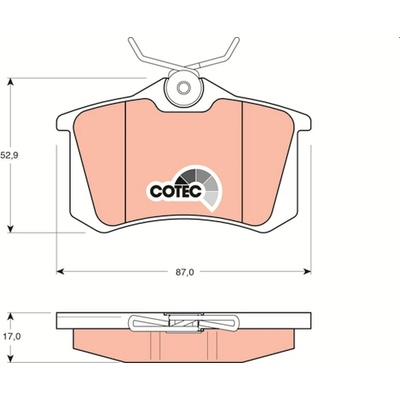 Sada brzdových platničiek, vždy 4 kusy v sade TRW GDB1330