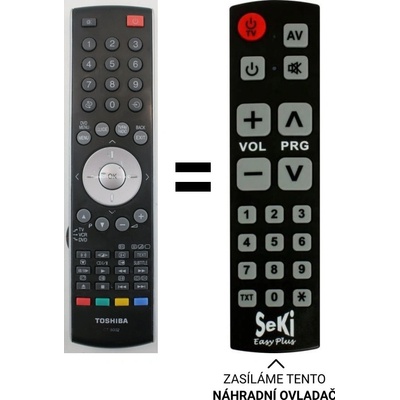 Dálkový ovladač Senior Toshiba 42A3030 37A3030D 32YT56B 32A3030D – Hledejceny.cz