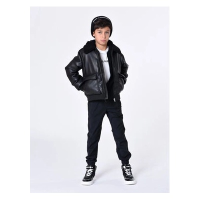 Karl Lagerfeld Kids Текстилни панталони Z24167 S Черен Regular Fit (Z24167 S)