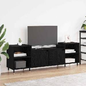 vidaXL ТВ шкаф 160 x 35 x 55 см Черния дъб Инженерна дървесина (882725)