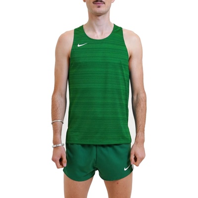 Nike Потник Nike men Stock Dry Miler Singlet Зелен Velikost S