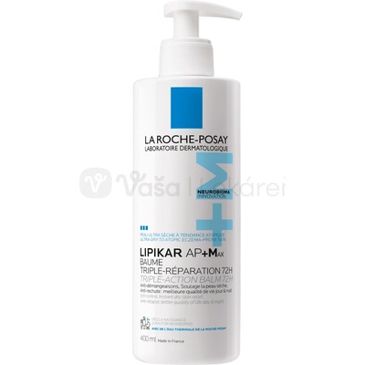 La Roche-Posay Lipikar AP+Max Balm ošetrujúci telový balzam pre veľmi suchú citlivú a atopickú pokožku 400 ml