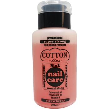 Cotton line професионален лакочистител, 3в1, 200мл, Ягода