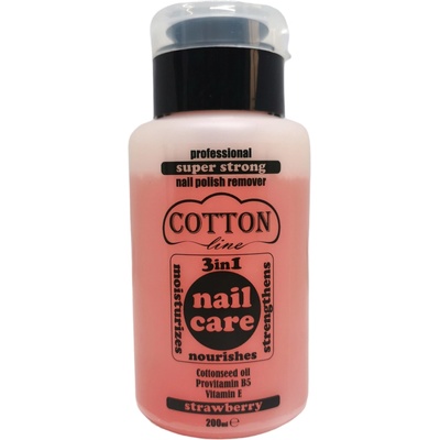 Cotton line професионален лакочистител, 3в1, 200мл, Ягода