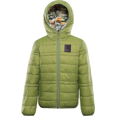 Alpine Pro Детско двулицево термо яке ALPINE PRO DOUWO turtle green вариант pe ALPINE PRO | Zelen | Момчешки | 92-98