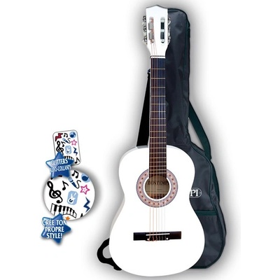 Bontempi - Дървена китара 92 см с презрамка, чанта и стикери 191268
