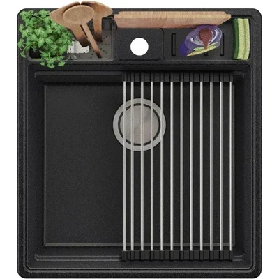 Твоят Стил Графитна кухненска гранитна мивка Ню Йорк 50 Multispace 480 x 530 мм