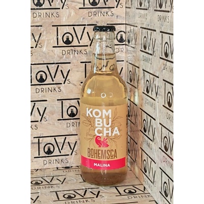 Bohemsca Kombucha malina sklo 330 ml