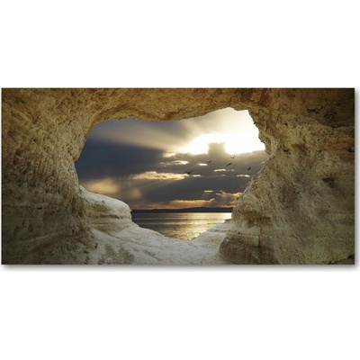 Foto obraz sklo tvrzené morská jaskyne 100x50 cm