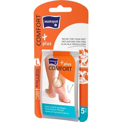 Matopat Comfort Plus hydrokoloidní náplast L 42x68mm 5ks