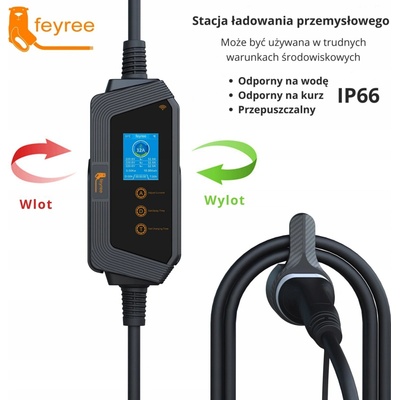 Feyree typ 2 mobilní nabíječka EV 3.5 KW LCD 16A 1 fáze + taška | Zboží Auto