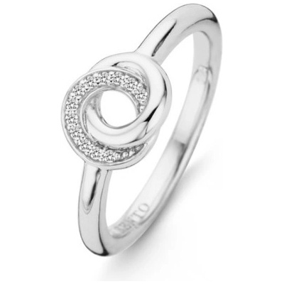 Ti Sento stříbrný prsten se zirkony 12142ZI