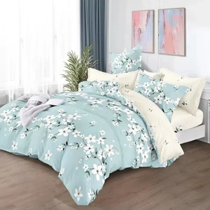 Johnny Home Спален комплект Johnny Home - S18527, 6 части, двулицев, 180 x 200 cm, синьо и крем (S18527)