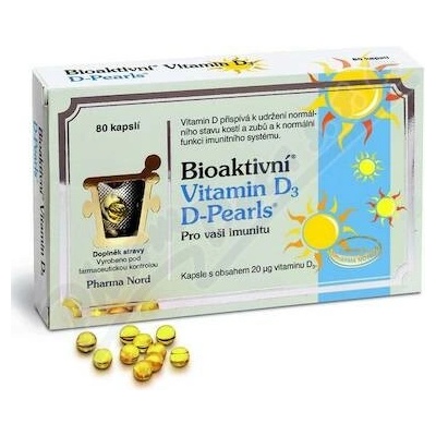 Bioaktivní Vitamin D3 D Pearls 20 mcg 80 kapslí