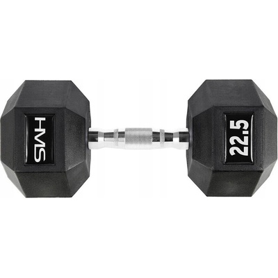 HMS Potažené pogumované činky s pevnou hmotností 1 x 22,5 kg