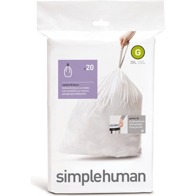 simplehuman Торбички за боклук Simplehuman обадете се G 30 л 20 бр (cw0166)