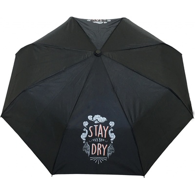 Stay dry deštník automatický skládací černý