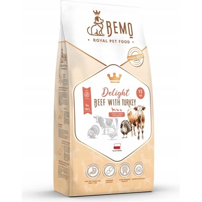 Bemo Delight Hovädzie mäso s moriakom M/L 15 kg
