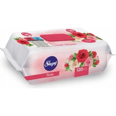 Sleepy vlhčené utierky Rose ruža 120 ks