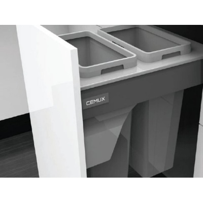 Cemux Sorter Bins 450 mm - 2 x 27L + A Box antracit