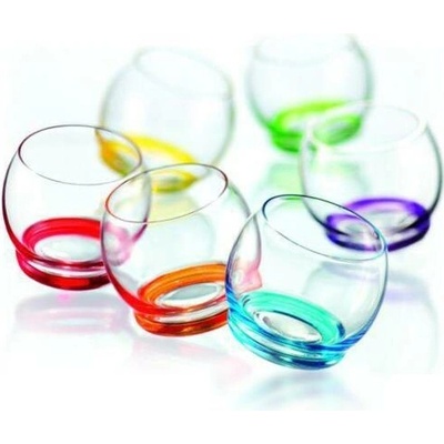 Bohemia Crystal Crazy Barevné sklenice na pálenku 6 x 60 ml