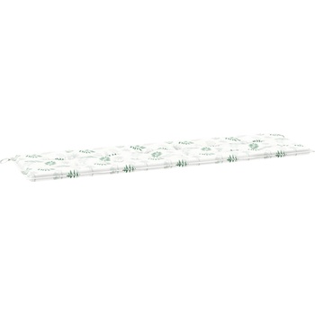 vidaXL Пад за пейка Дизайн с листа 150 x 50 x 3 cm Оксфордска тъкан (361182)