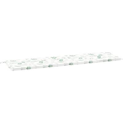 vidaXL Пад за пейка Оксфордска тъкан Дизайн с листа 150 x 50 x 3 cm (361182)