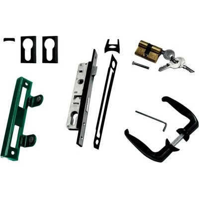 Set příslušenství pro dvoukřídlou bránu IDEAL - UNIVERSAL, zelený (RAL 6005)