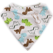 podbradník Lorelli Bandana s držiakom na hryzátko blue Dino