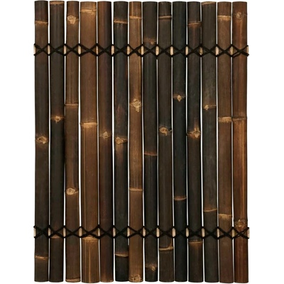 Panel z polkruhových bambusových tyčí tmavohnedej farby š 90 x v 120 cm