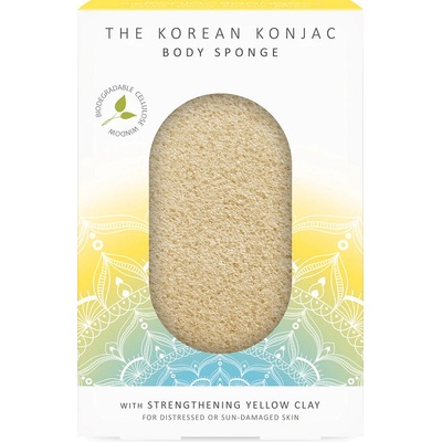 The Konjac Sponge Company konjaková tělová houba se žlutým jílem