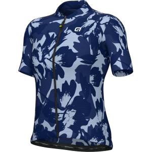 Alé Дамска фланелка с къс ръкав за колоездене Alé Women's Pragma Flower S/S Jersey Cycling jersey - Blue - размер XS (156-2792-0112)