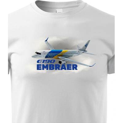 Dětské tričko Embraer E190 BíláCanvas Dětské tričko Bezvatriko.cz 3231