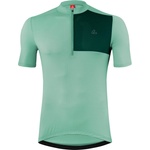 Löffler Фланелка с къс ръкав за колоездене Löffler Bike Jersey Half-Zip Skys Block Mid Cycling jersey - Cottage - размер 56 (EU) (056-3931-0116)