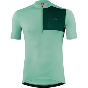 Löffler Мъжка фланелка с къс ръкав за колоездене Löffler Bike Jersey Half-Zip Skys Block Mid Cycling jersey - Cottage - размер 56 (EU) (056-3931-0116)