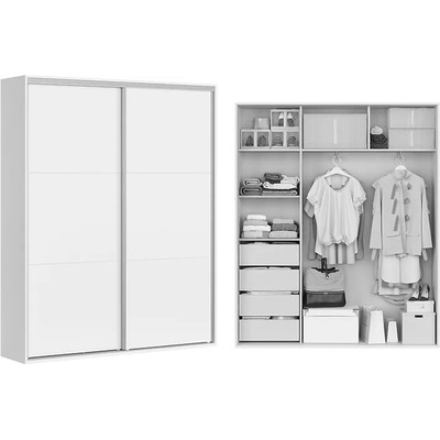 BRW Гардероб flex - 180*45*218 (f57-szafa_zestaw_2-bi/bi-kpl01 / flex)