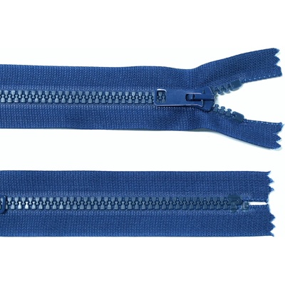 Kostěný zip no.5 nerozepínací 16cm modrý