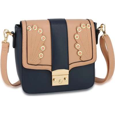 L&S Námořnická taška přes rameno LS-AG00628 navy/PINK růžová